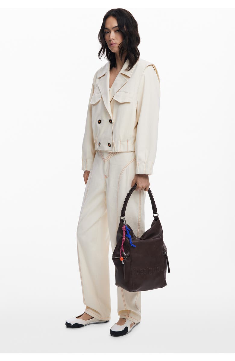 Desigual Big Faux Leather Backpack, Alternate, color, Dark Brown