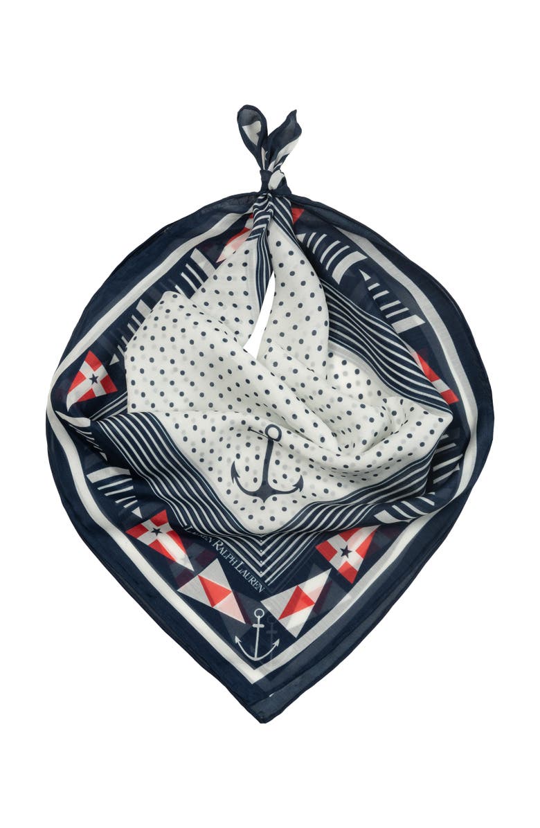 Lauren Ralph Lauren Nautical Small Squares, Alternate, color, White