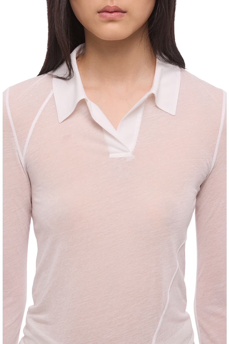 Twisted Polo Top, Alternate, color, WHITE - 100