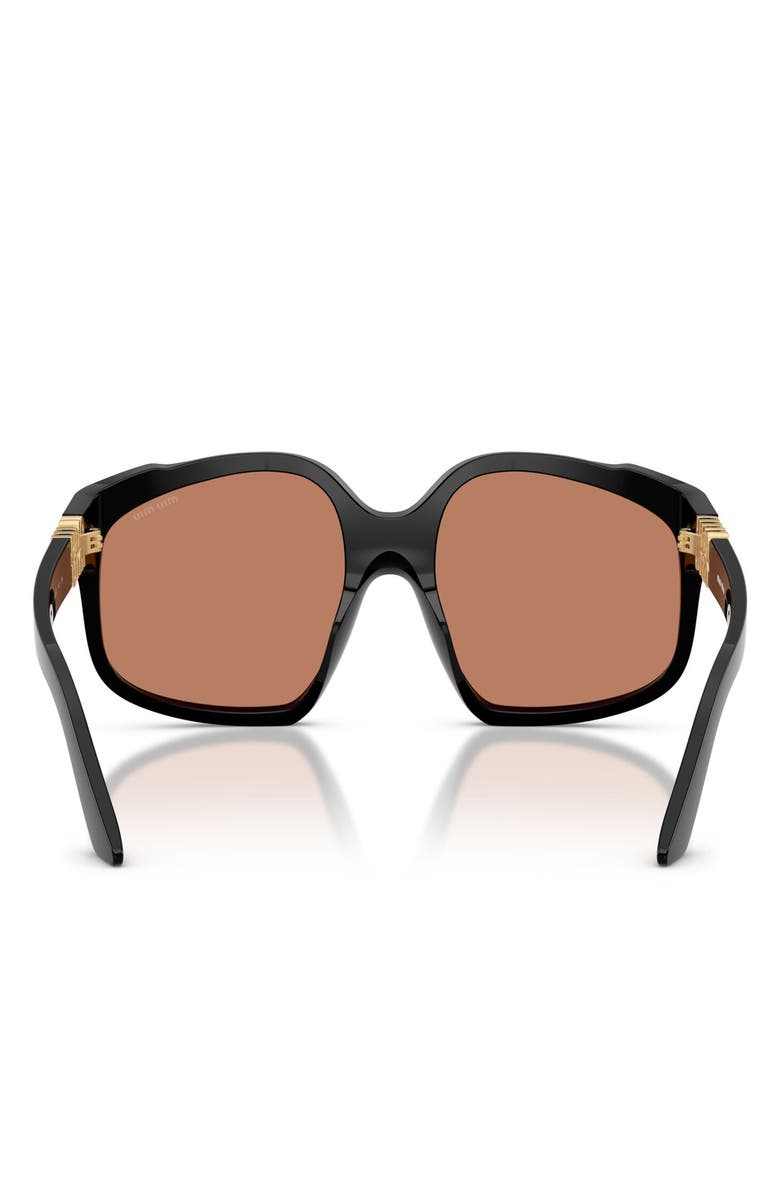 Miu Miu 59mm Polarized Irregular Sunglasses, Alternate, color, 