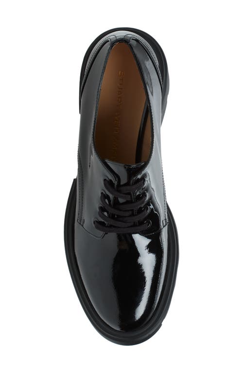 Stuart Weitzman Soho Platform Derby In Black Patent