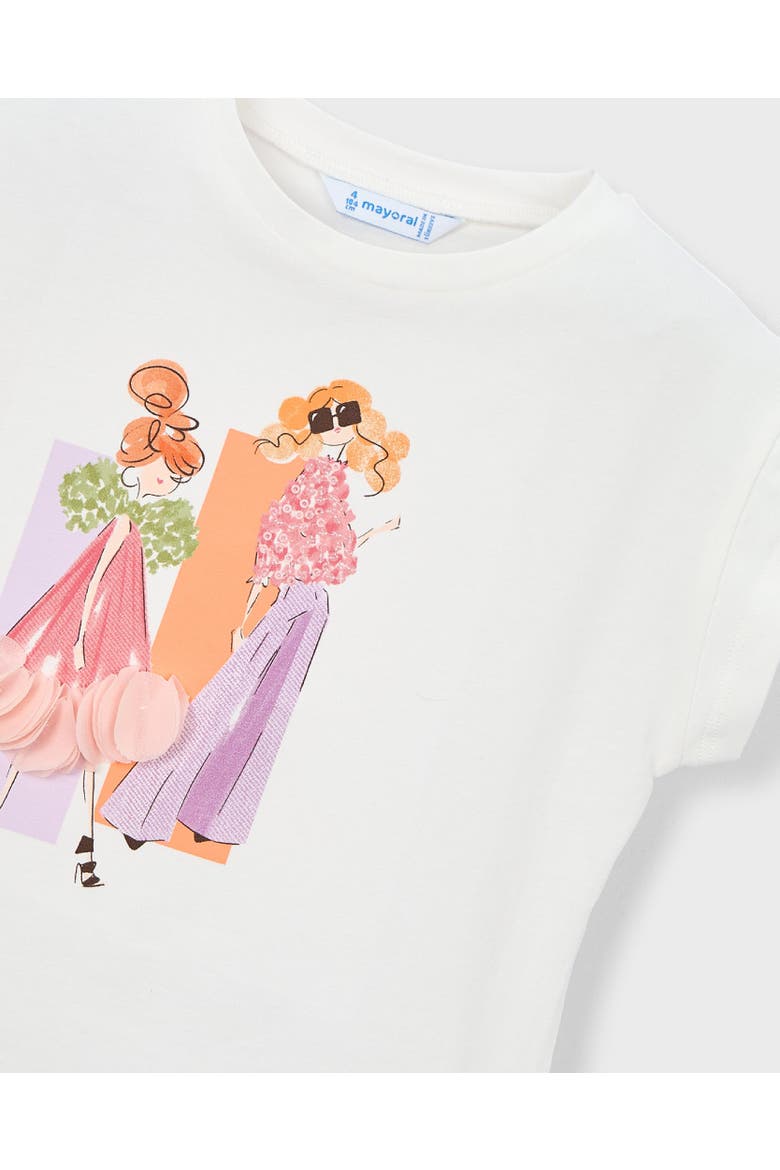Doll Print T-Shirt, Alternate, color, White