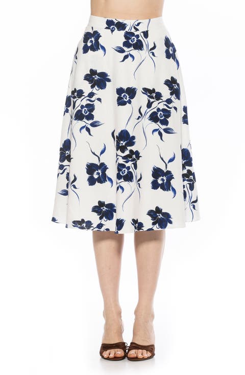 Mabel Floral Midi Skirt
