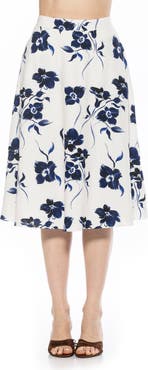 Alexia Admor Mabel Floral Midi Skirt