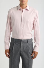 Nordstrom Trim Fit Performance Herringbone Shirt