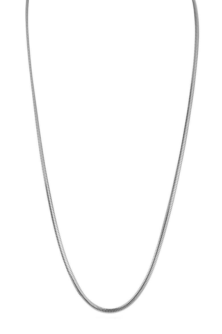 Snake Chain Necklace, Main, color, SILVER