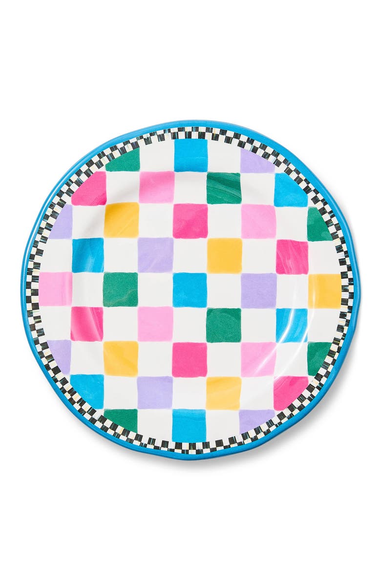 Set of 4 Jamboree Melamine Salad Plates, Alternate, color, BLUE MULTI