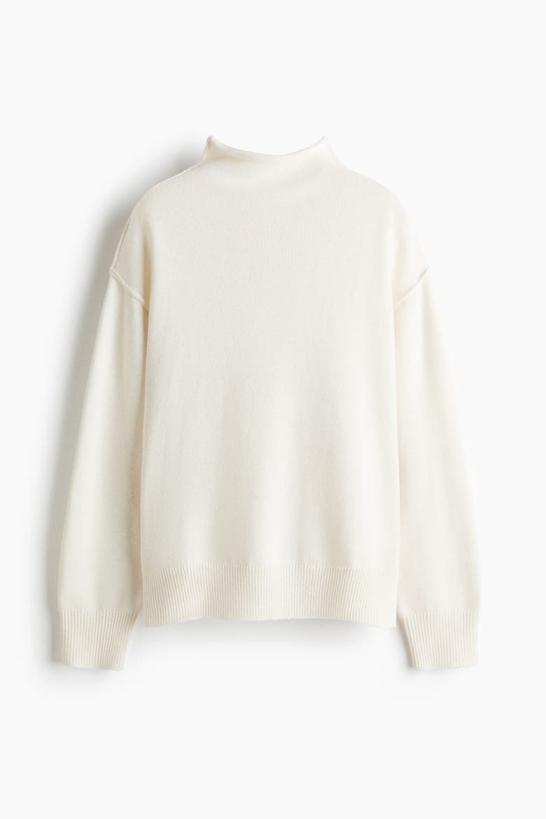Oversized Wool-blend Sweater, Main, color, Cream