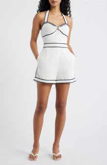 Anchor Stripe Halter Romper