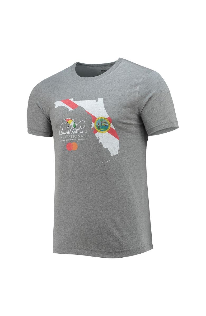 AHEAD Men's Ahead Heathered Gray Arnold Palmer Invitational Florida State Flag Tri-Blend T-Shirt, Alternate, color, Heather Gray