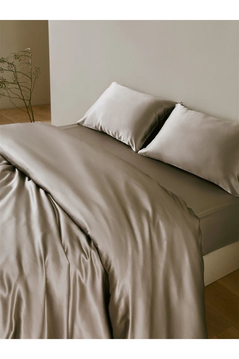 100% Silk Terse Envelope Pillowcase, Alternate, color, Grey