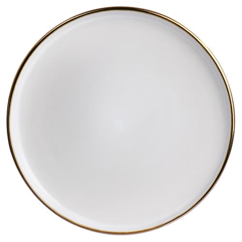 Elama Arthur 6 Piece Stoneware Salad Plate Set In White