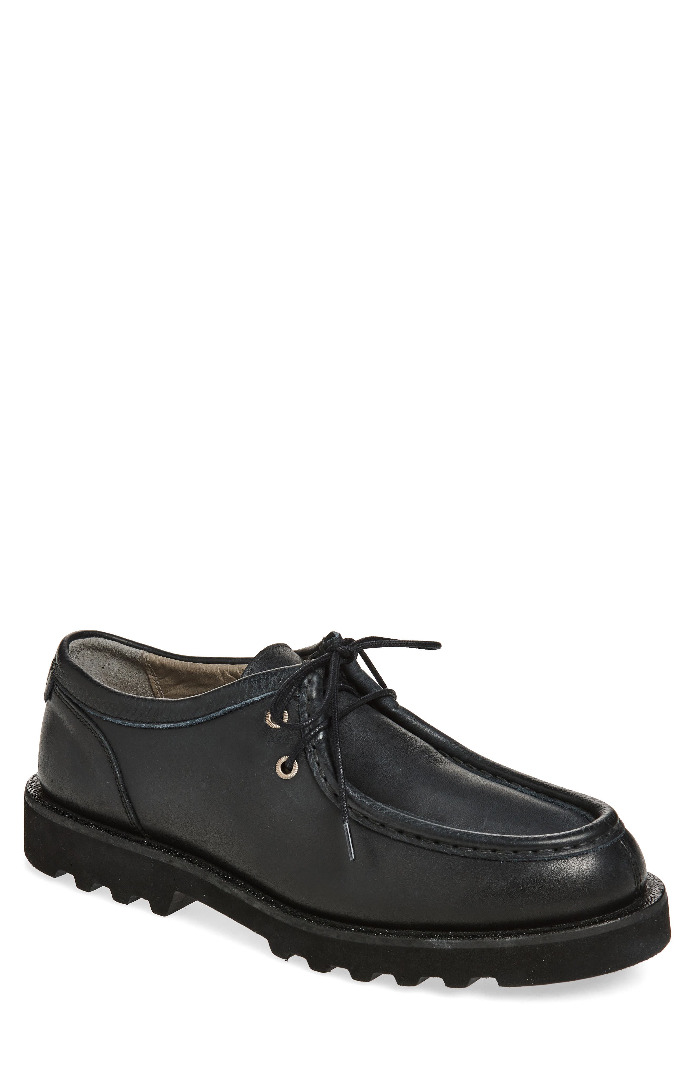 AllSaints Skiff Apron Toe Shoe, Main, color, Black