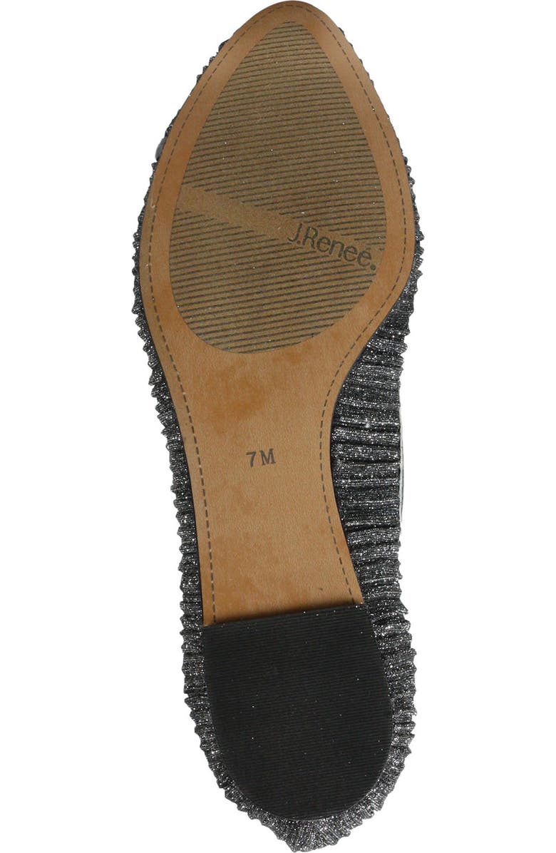 J. Reneé Panyin Crystal Flower Metallic Skimmer Flat, Alternate, color,