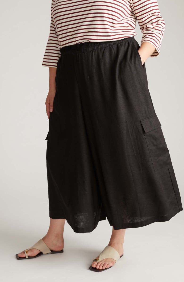 Universal Standard Crop Palazzo Cargo Pants, Alternate, color, 