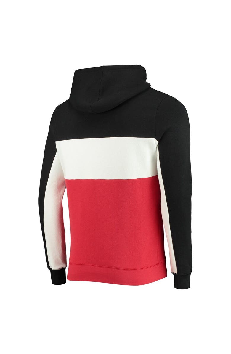 Junk Food Men's Junk Food Black/White Toronto Raptors Wordmark Colorblock Fleece Pullover Hoodie, Alternate, color, Black