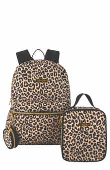 Kids' Leopard Print 3-Piece Backpack Set