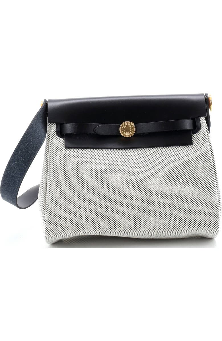 Pre-Owned Hermes Herbag Zip Toile and Leather 20, Main, color, Bleu Indigo