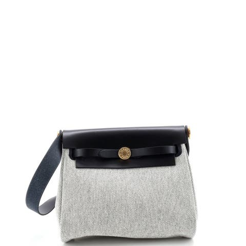 Herbag Zip Toile and Leather 20