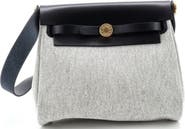 Pre-Owned Hermes Herbag Zip Toile and Leather 20