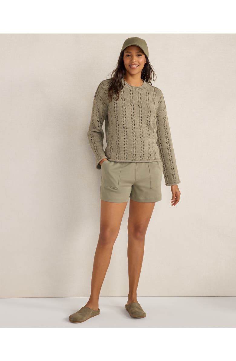 Haven Well Within Cotton Tape Yarn Vertical Stitch Sweater, Main, color, Vetiver