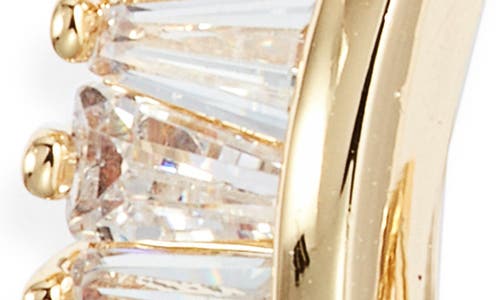 Nordstrom Trillion Cubic Zirconia Huggie Hoop Earrings In Gold