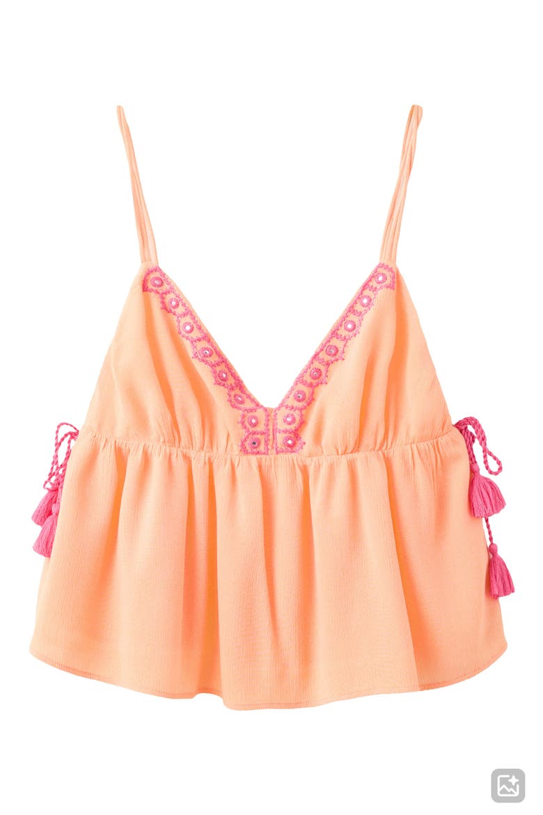 Embroidered Detail Camisole, Alternate, color, PEACH