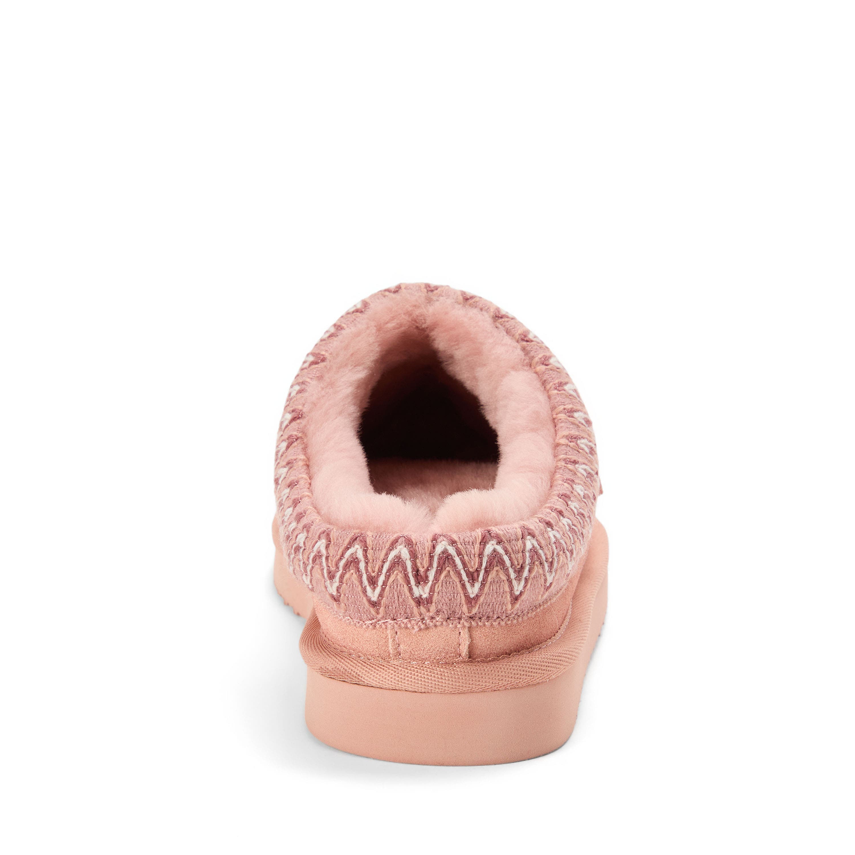 Fireside Greta Genuine Shearling Clog Slipper with Embroidery, Alternate, color, DUSTY PINK