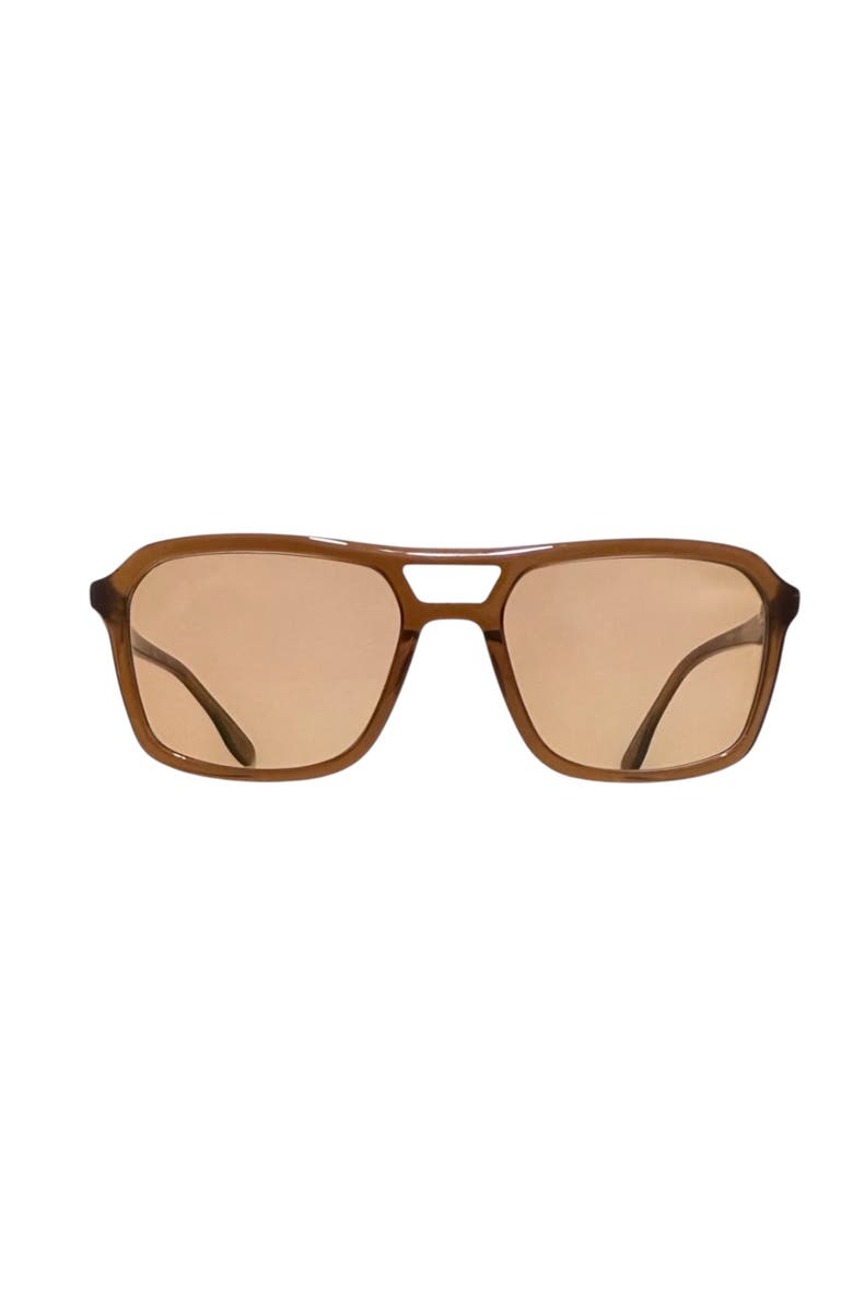 Tribal ëyës Whipped Fudge Rectangular 56mm Sunglasses, Main, color, Brown