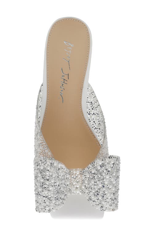 Shop Betsey Johnson Babe Kitten Heel Slide Sandal In Pearl Multi