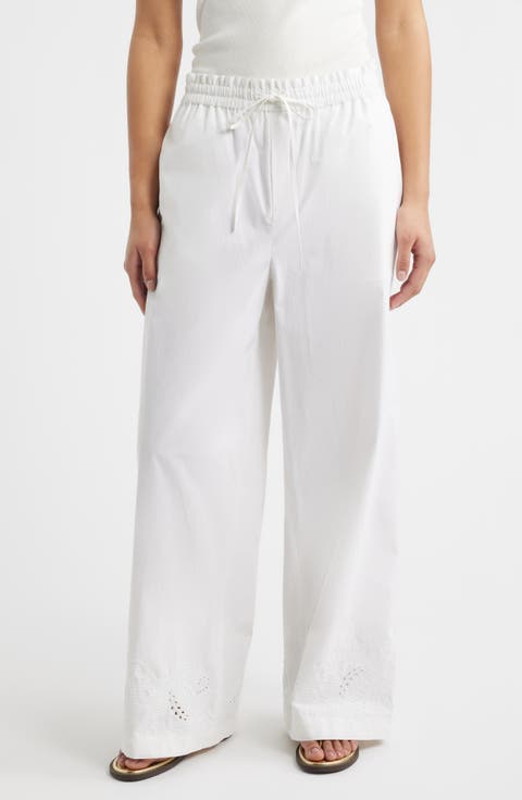 Marin Embroidered Wide Leg Pants