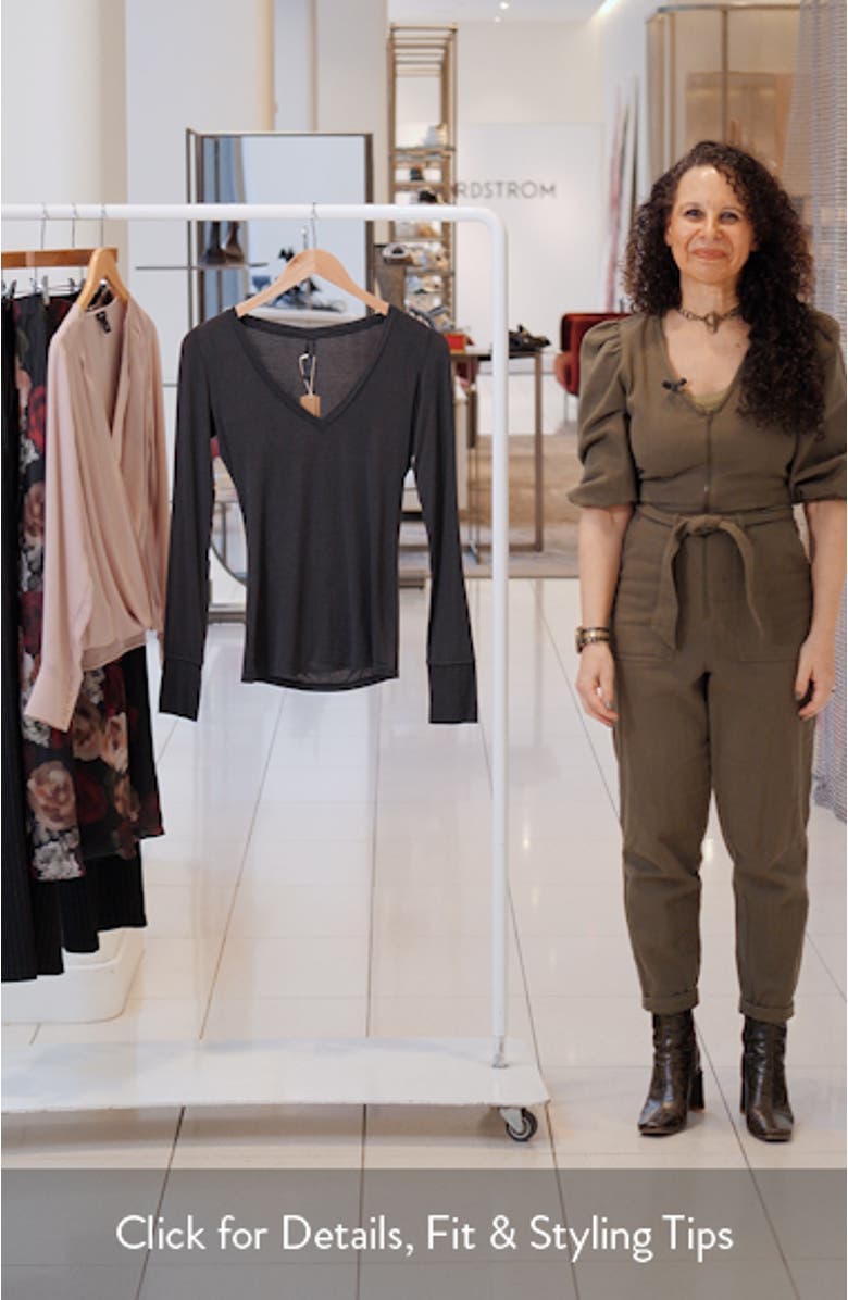 Long Sleeve V-Neck T-Shirt, sales video thumbnail