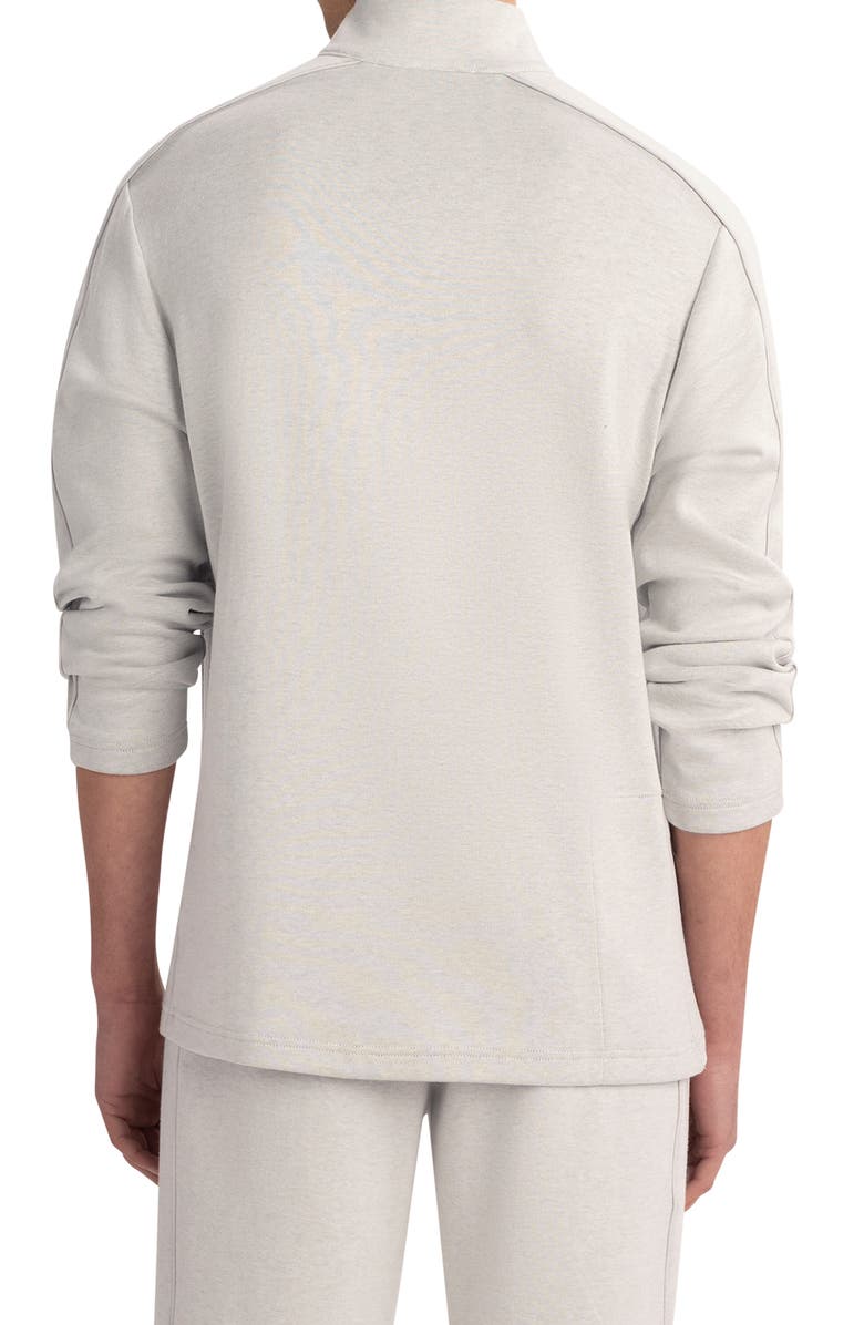 Bugatchi Comfort Cotton Blend Quarter Zip Pullover, Alternate, color, Chalk