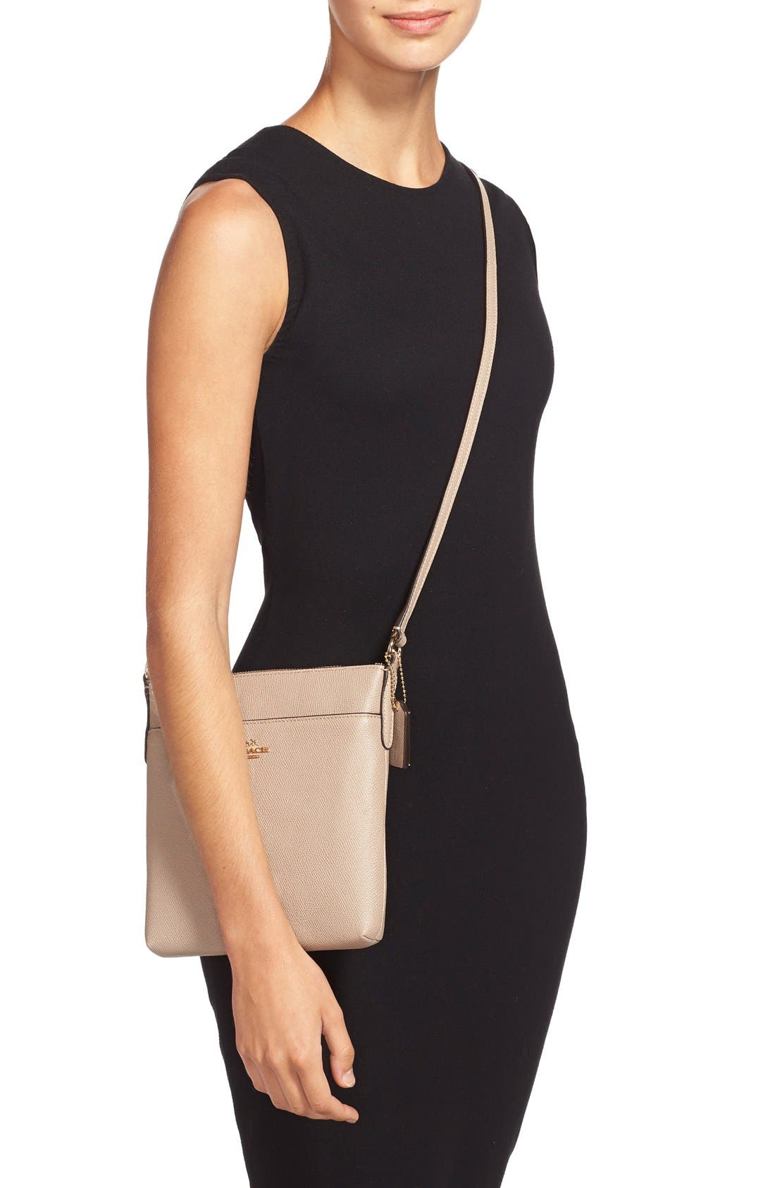 Leather Crossbody Bag, Alternate, color, STONE