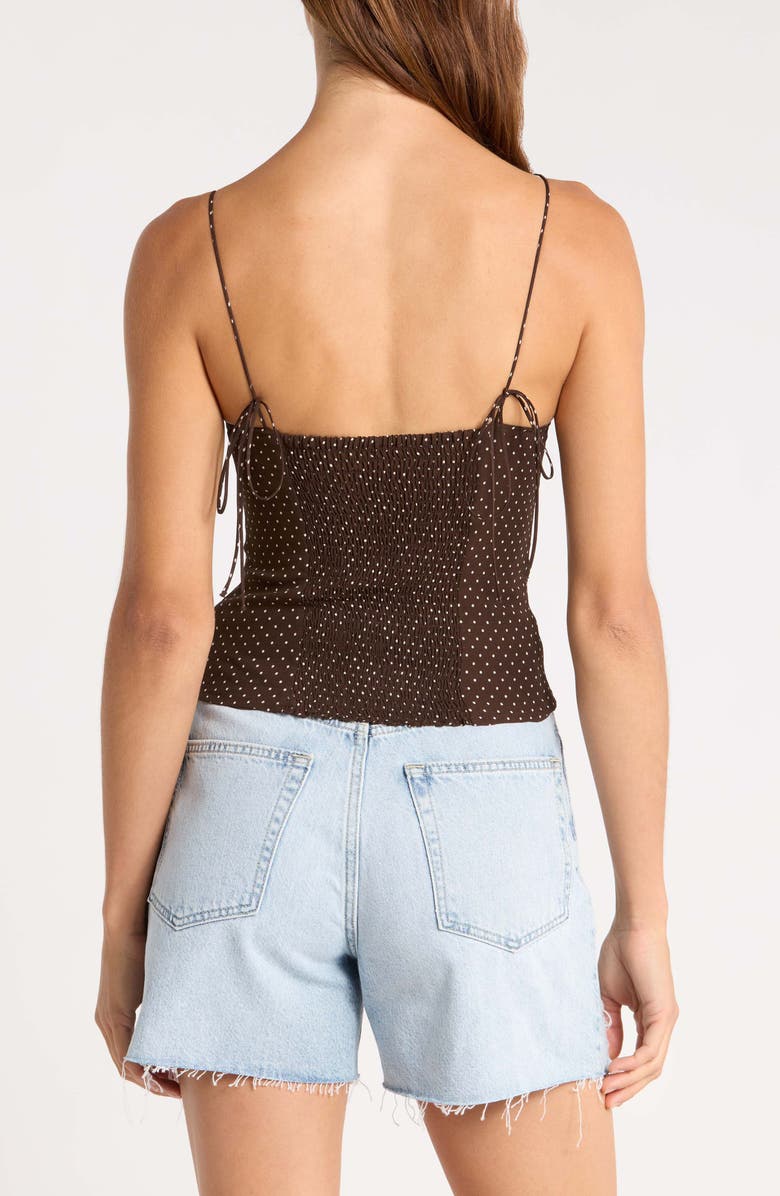 Reformation Danika Button-Up Camisole, Alternate, color, Pin Dot