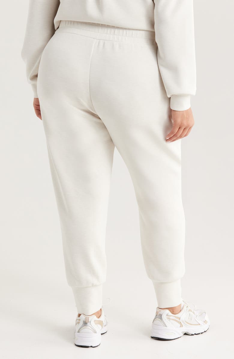 Zella Ultrasoft High Waist Knit Joggers, Alternate, color, Beige Ivory Heather