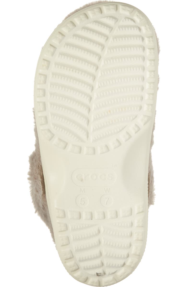 CROCS Classic Unfurgettable Faux Fur Clog, Alternate, color, Mushroom