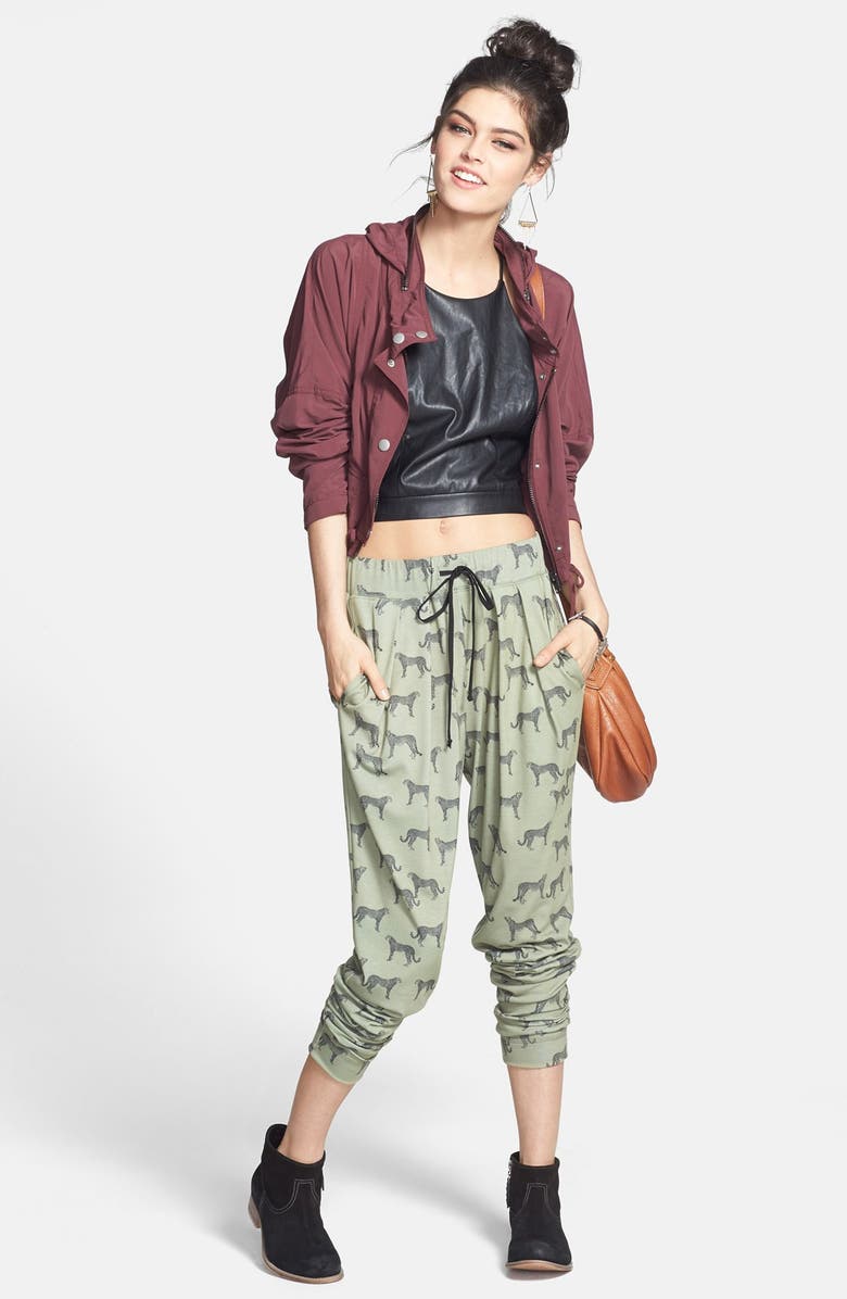 ASTR the Label ASTR Faux Leather Halter Crop Top, Alternate, color,