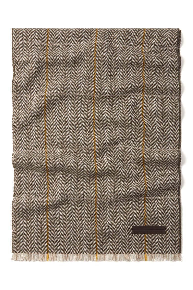 Chevron Cashmere Scarf, Main, color, LIGHT TAUPE