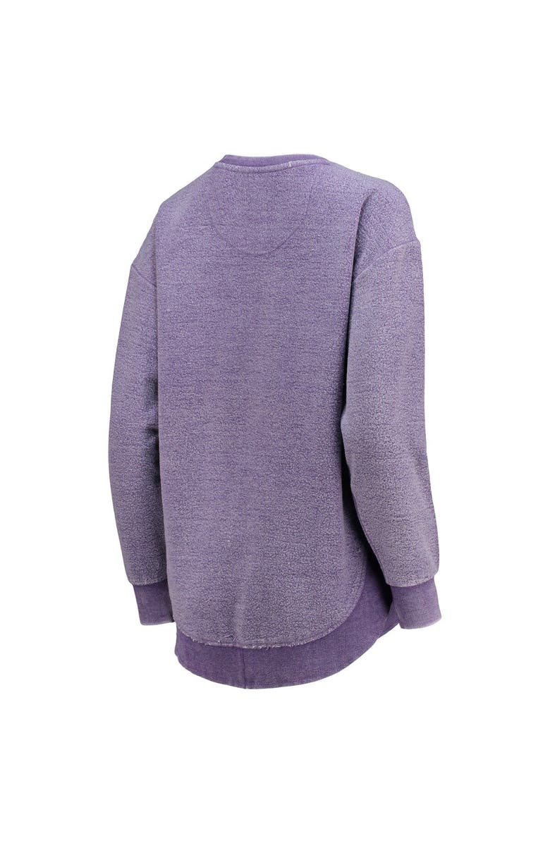 PRESSBOX Women's Pressbox Purple LSU Tigers Ponchoville Pullover Sweatshirt, Alternate, color, Purple
