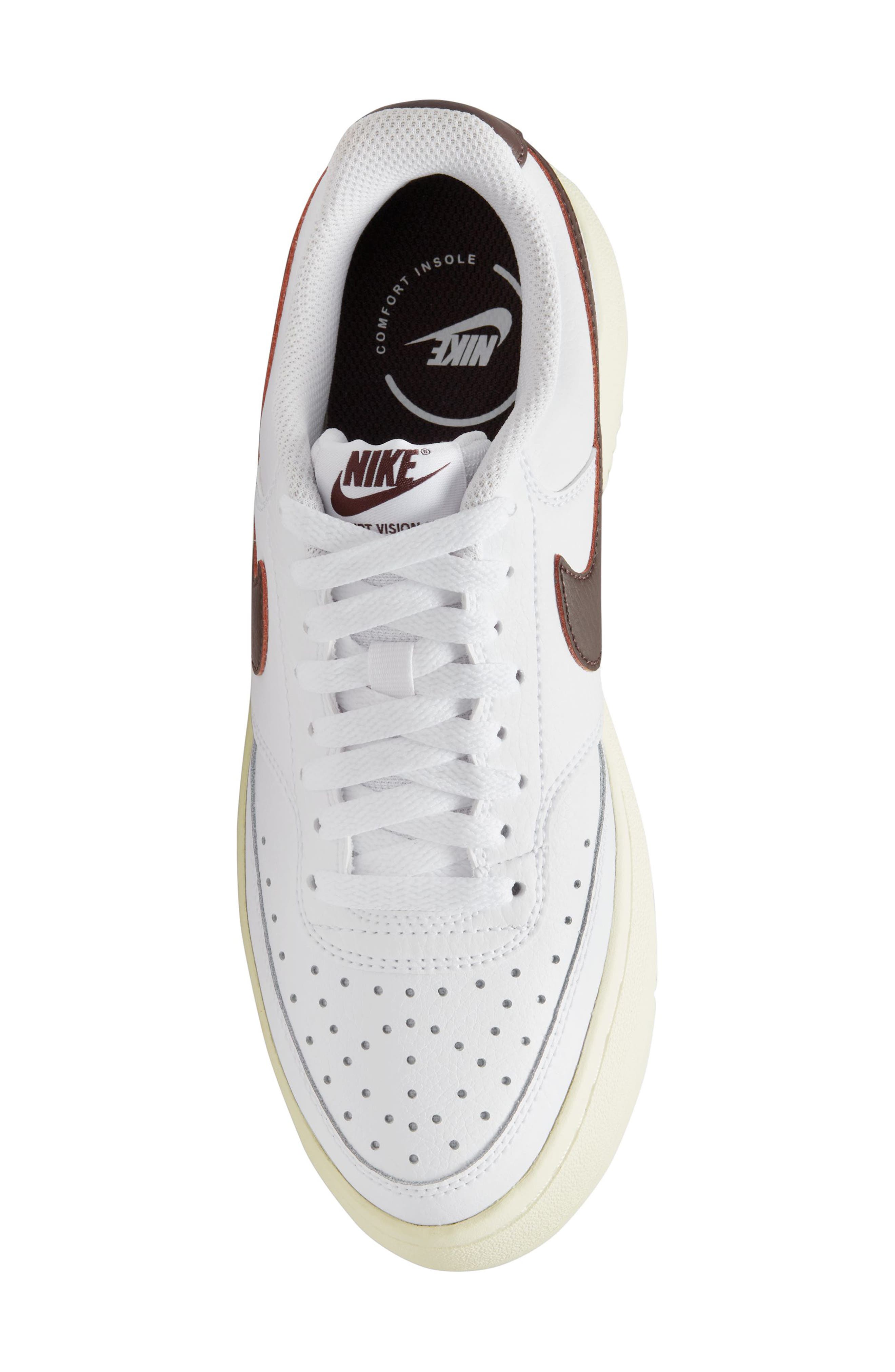Nike Court Vision Alta Platform Sneaker, Alternate, color, White/ Baroque Brown-Sail