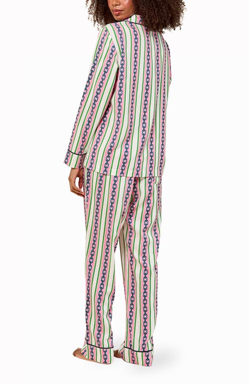 Katie Kime Chain Stripe Pant Set In Multi