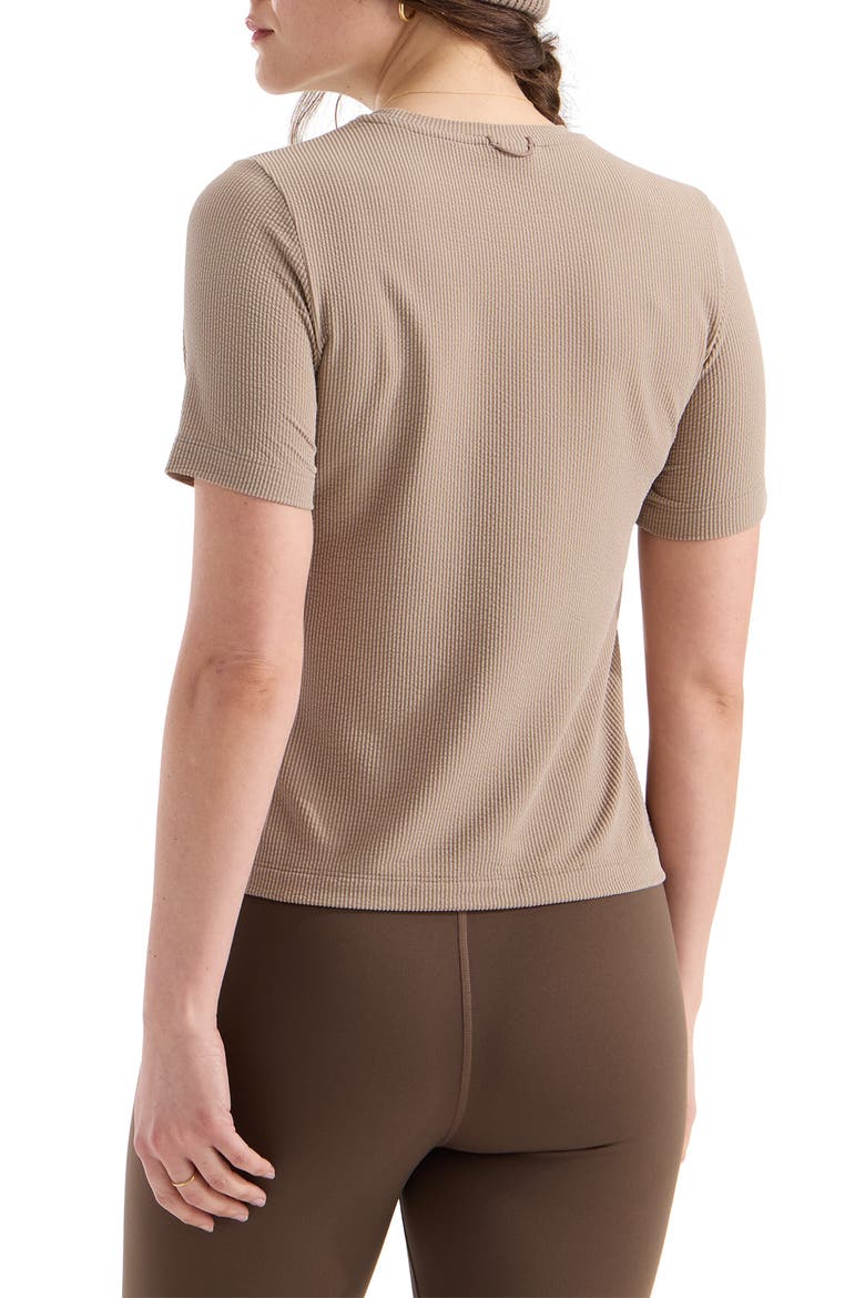 Golden Ridge Performance Ribbed T-Shirt, Alternate, color, GARNET