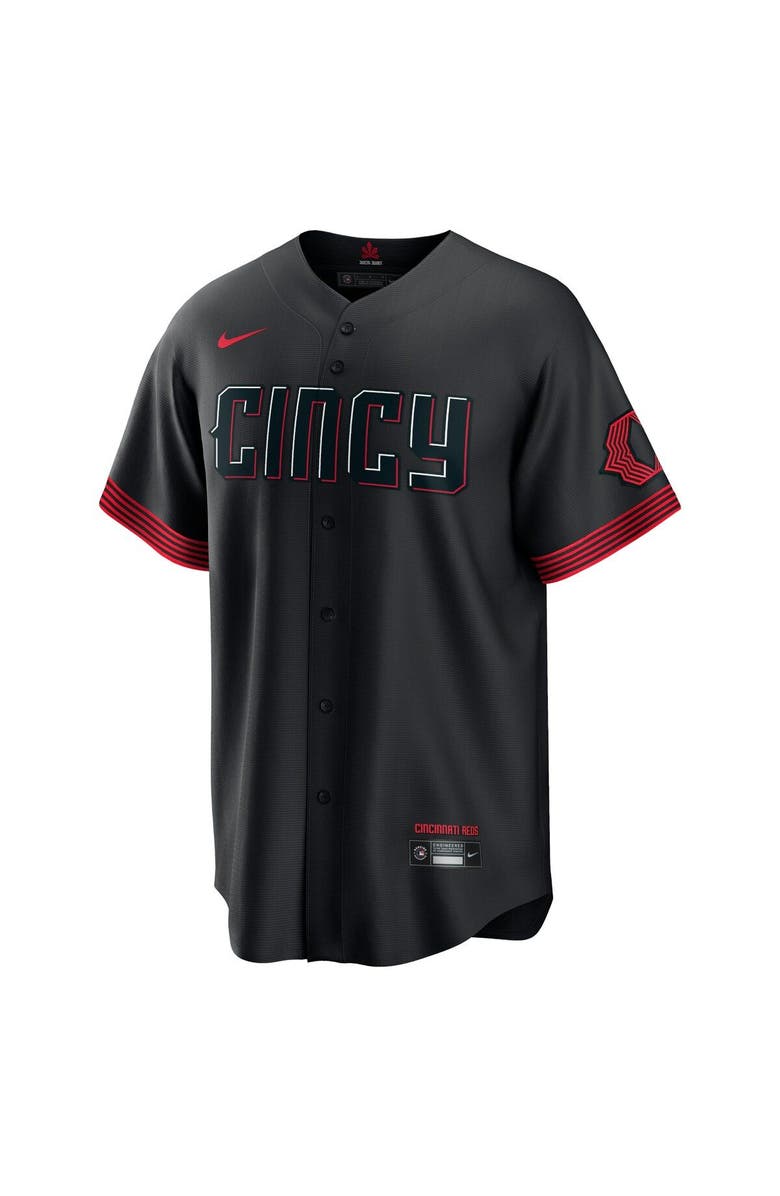 Nike Men's Nike Black Cincinnati Reds City Connect Replica Jersey, Alternate, color, Black