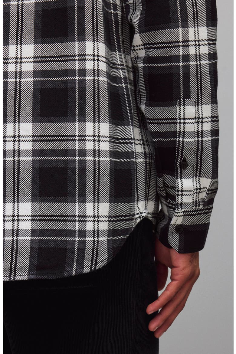 Union Plaid Cotton Button-Up Shirt, Alternate, color, WHITE/BLACK