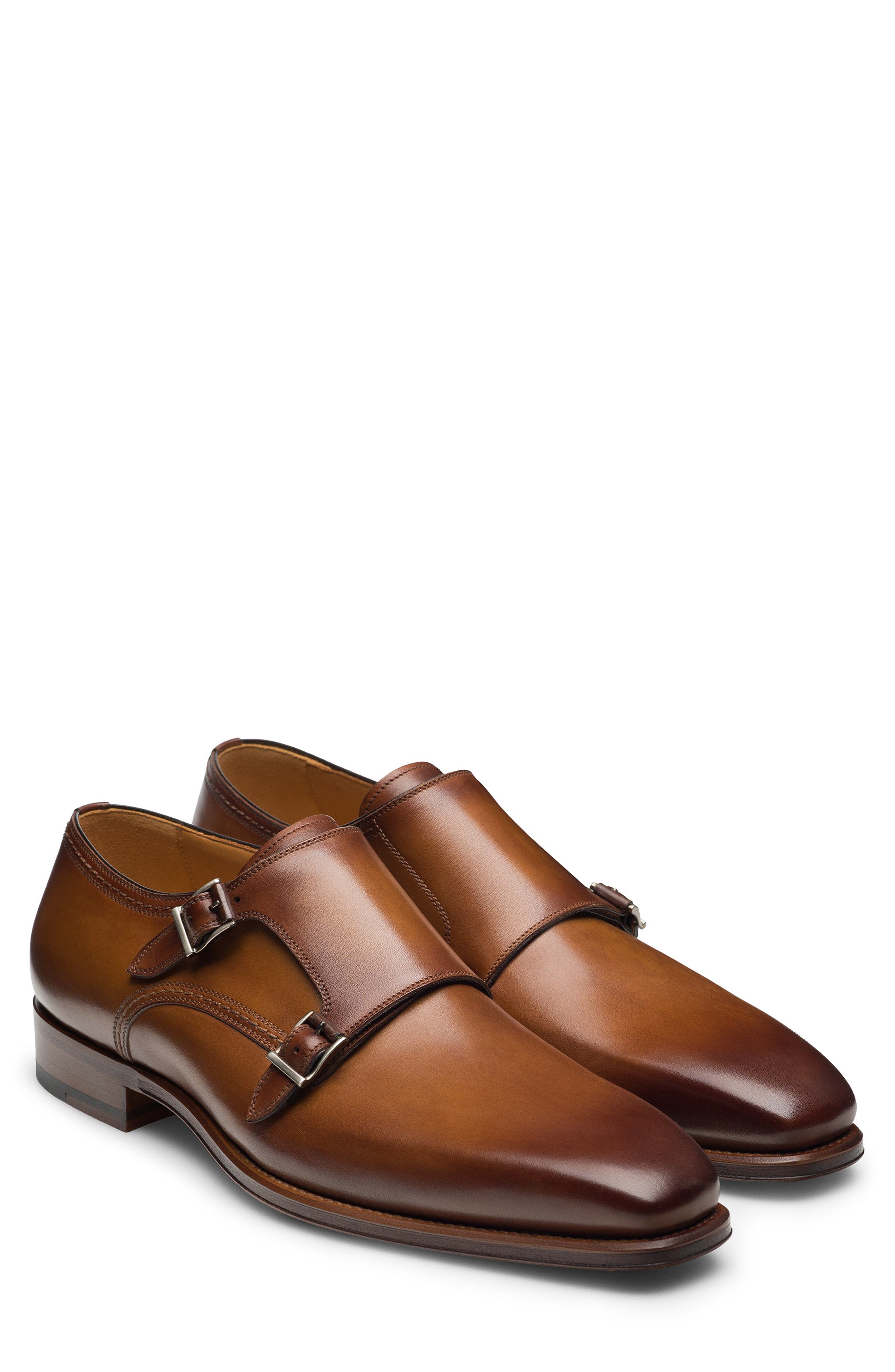 Landon Double Strap Monk Shoe, Main, color, TABACO