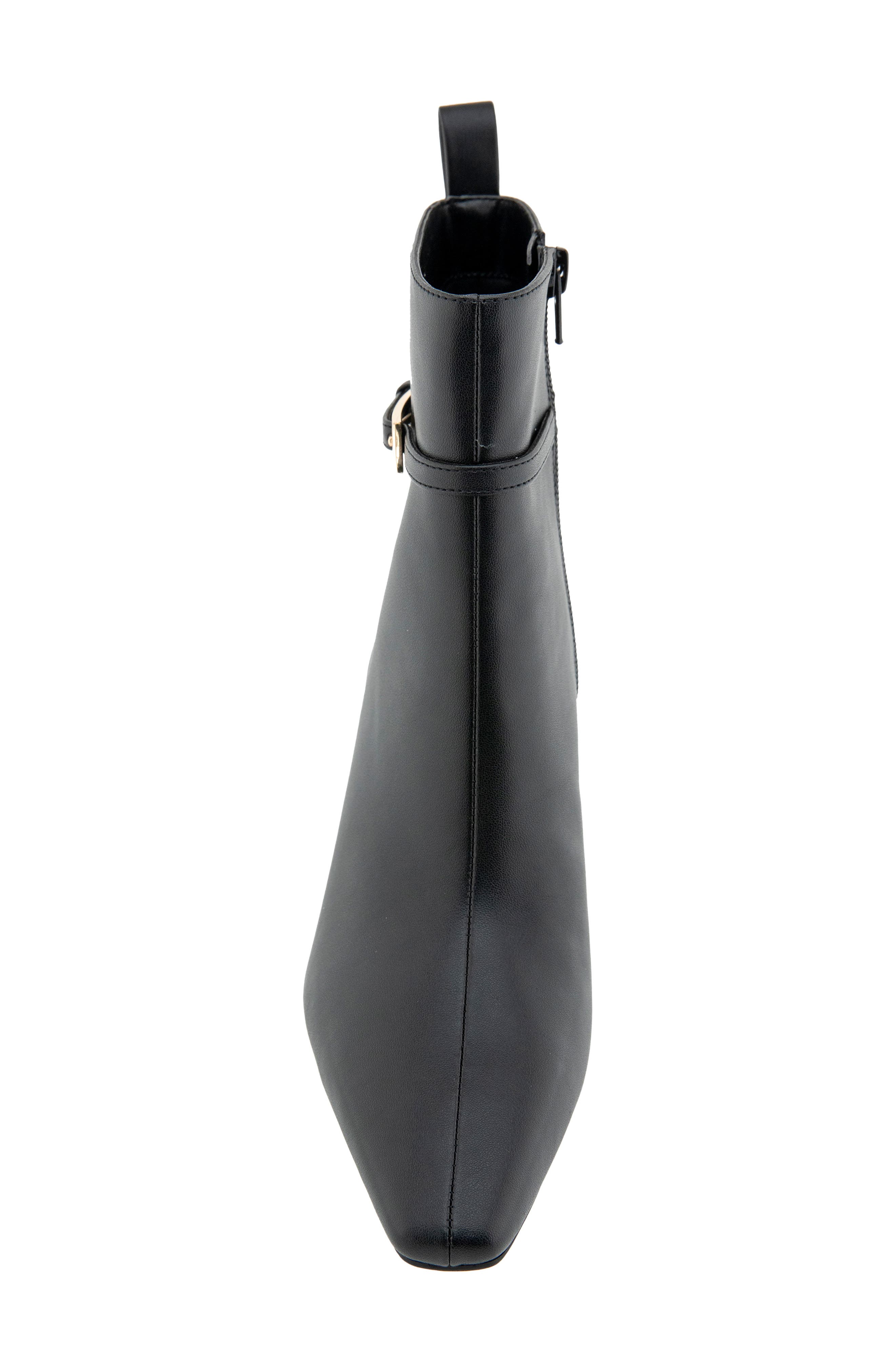 Xion Faux Leather Bootie, Alternate, color, BLACK
