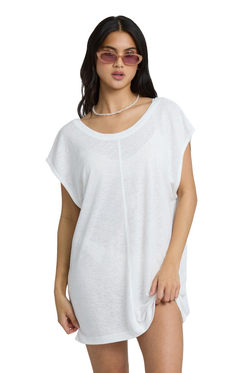 Billabong Hallow Wave Cover-Up Minidress, Alternate, color, Salt Crystal