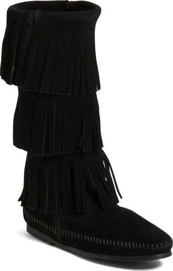 Minnetonka 3 Layer Fringe Boot Nordstrom