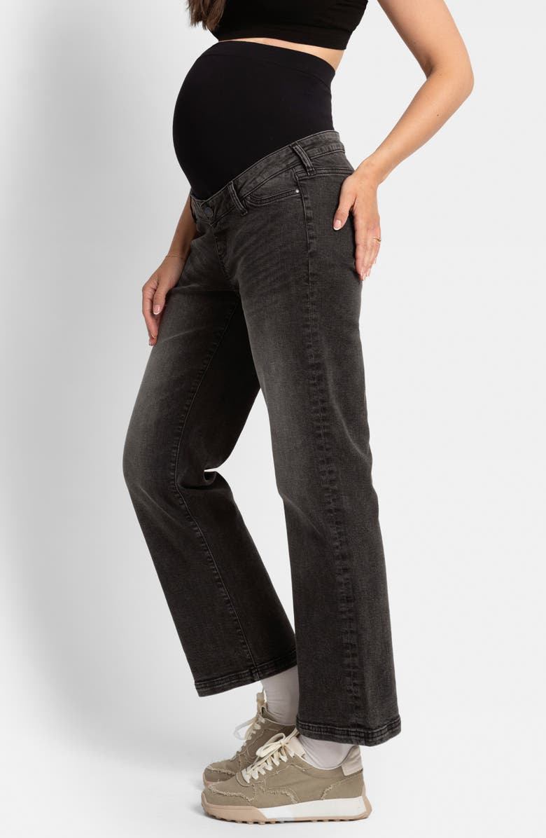 Seraphine Over the Belly Wide Leg Maternity Jeans, Alternate, color, 